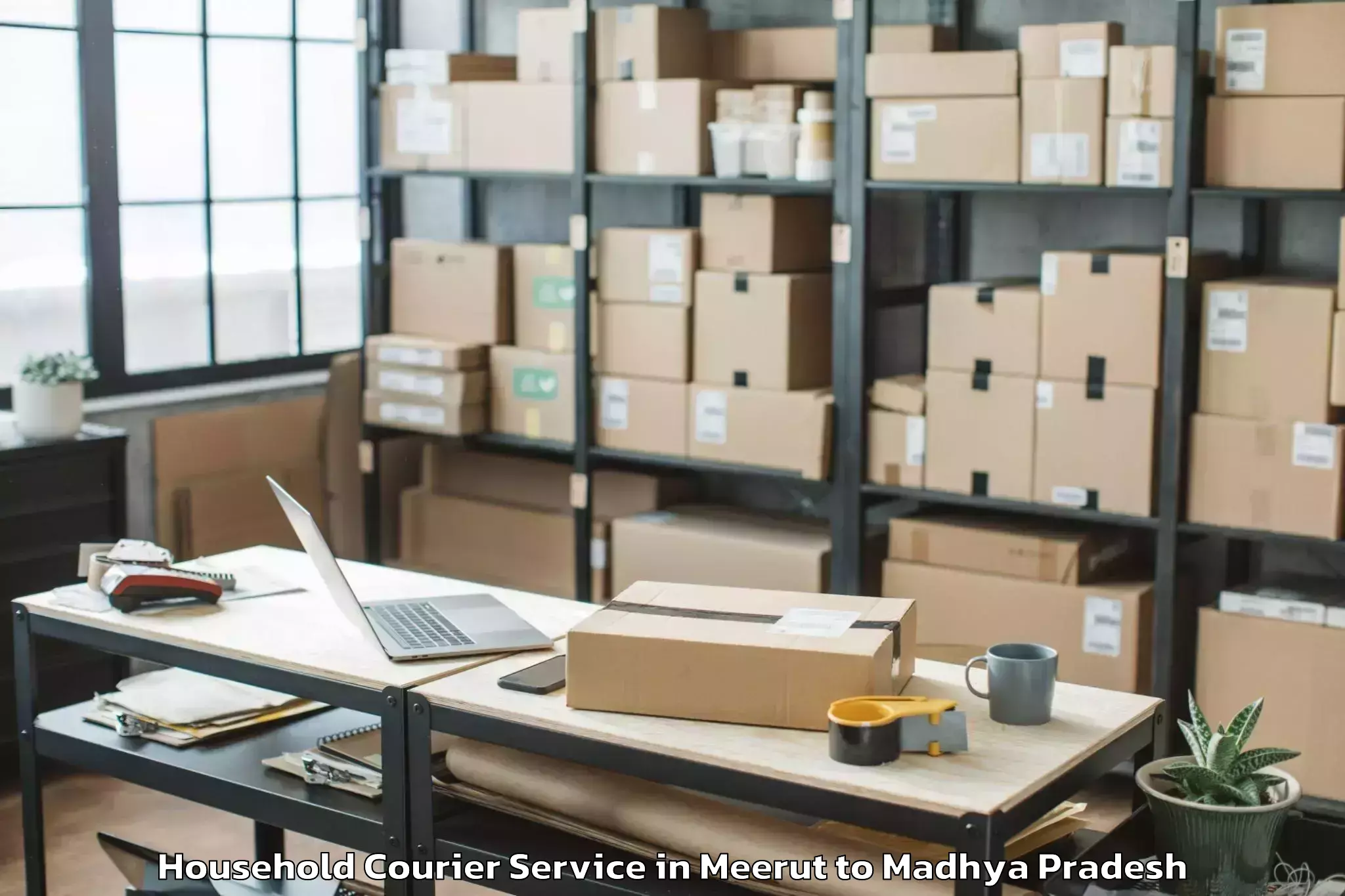 Reliable Meerut to Khacharod Household Courier